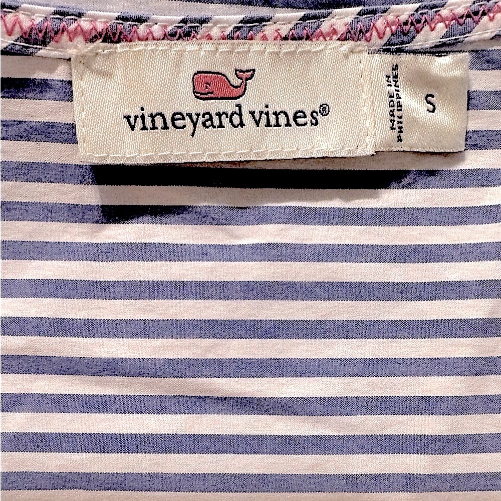 NEW Vineyard Vines Grier striped mixed wrap dress - Picture 9 of 10
